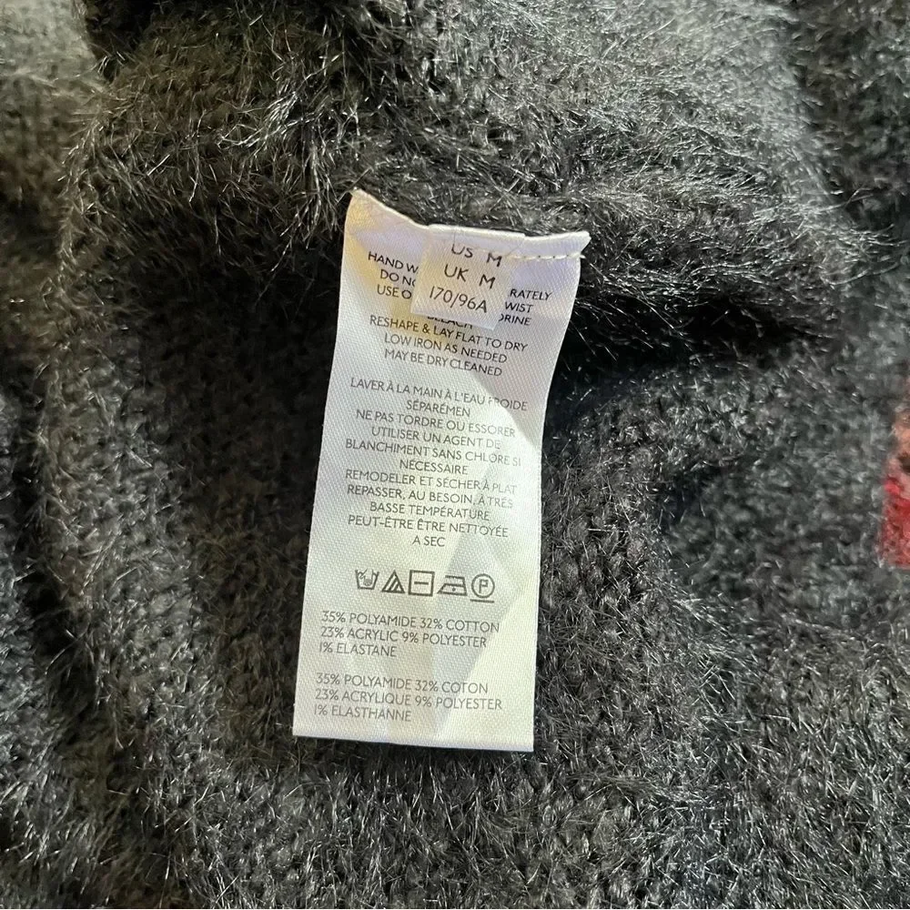 Free People NWT BLACK Sparrow Pullover Medium Oversized - Picture 4 of 11